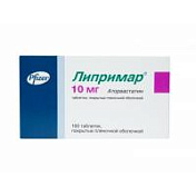 цена ЛИПРИМАР ТАБЛ. П/ПЛЕН/ОБ. 10МГ №100 в Доброй Аптеке купить ЛИПРИМАР ТАБЛ. П/ПЛЕН/ОБ. 10МГ №100 в Доброй Аптеке